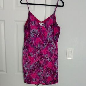 Bar III Pink and Purple Abstract Slop Dress, Worn Once